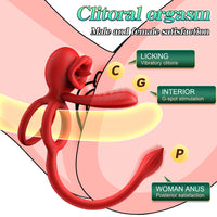 Vibrating Cock Ring with Clitoral Stimulator